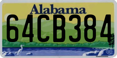 AL license plate 64CB384