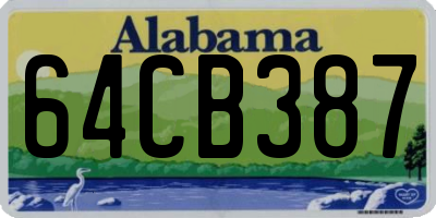 AL license plate 64CB387