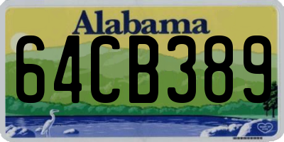 AL license plate 64CB389