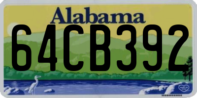 AL license plate 64CB392