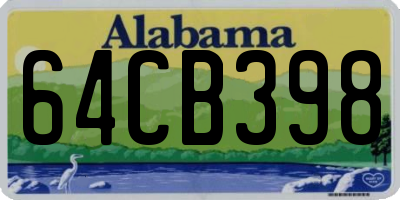 AL license plate 64CB398