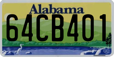 AL license plate 64CB401