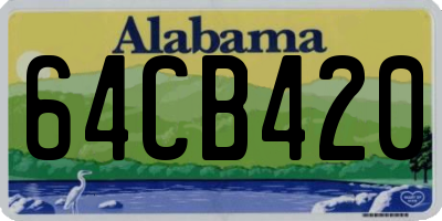 AL license plate 64CB420