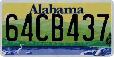 AL license plate 64CB437