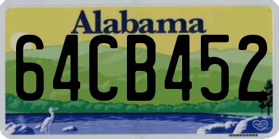AL license plate 64CB452