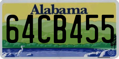 AL license plate 64CB455