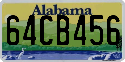 AL license plate 64CB456