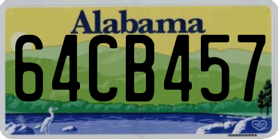 AL license plate 64CB457