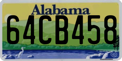 AL license plate 64CB458