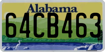 AL license plate 64CB463
