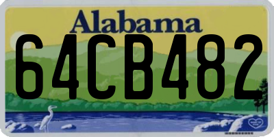 AL license plate 64CB482