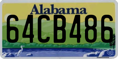 AL license plate 64CB486