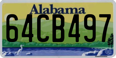AL license plate 64CB497