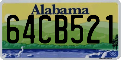 AL license plate 64CB521