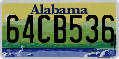 AL license plate 64CB536