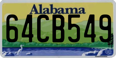 AL license plate 64CB549