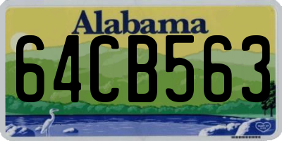 AL license plate 64CB563