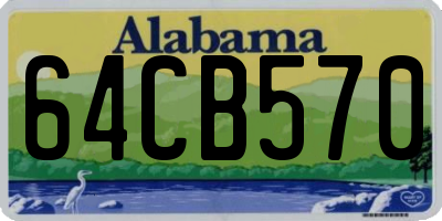 AL license plate 64CB570