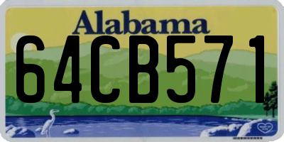 AL license plate 64CB571