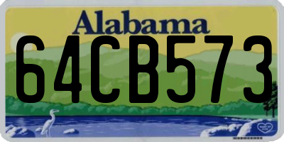 AL license plate 64CB573
