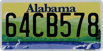 AL license plate 64CB578
