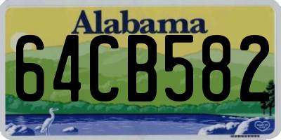 AL license plate 64CB582