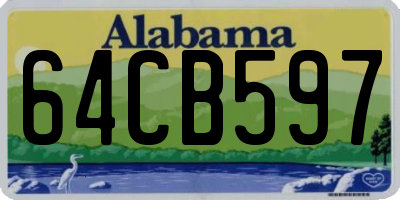 AL license plate 64CB597