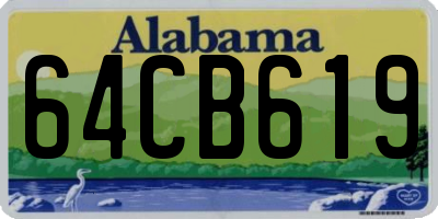 AL license plate 64CB619