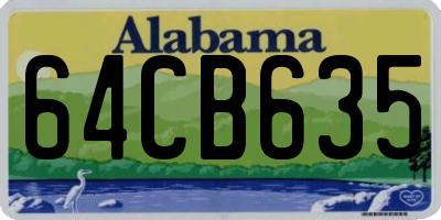 AL license plate 64CB635