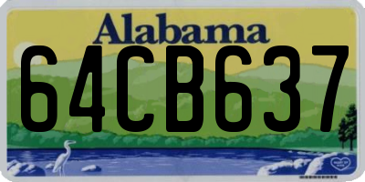 AL license plate 64CB637