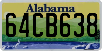 AL license plate 64CB638