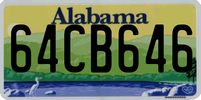 AL license plate 64CB646