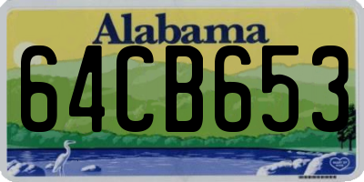 AL license plate 64CB653