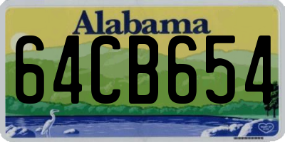 AL license plate 64CB654