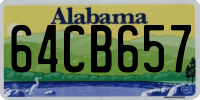 AL license plate 64CB657