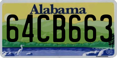 AL license plate 64CB663