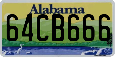 AL license plate 64CB666