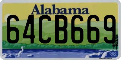 AL license plate 64CB669