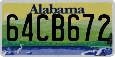 AL license plate 64CB672