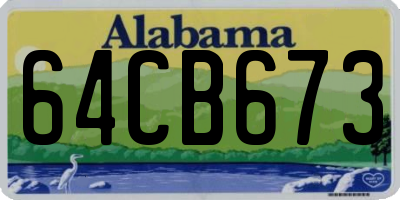 AL license plate 64CB673