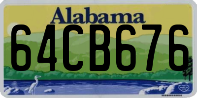 AL license plate 64CB676