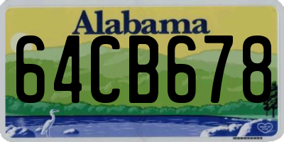 AL license plate 64CB678