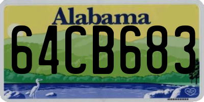 AL license plate 64CB683
