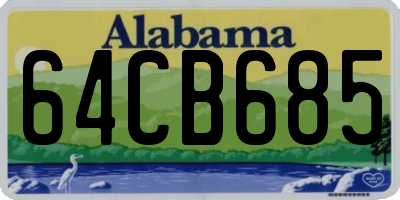AL license plate 64CB685