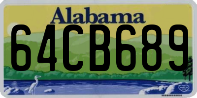 AL license plate 64CB689