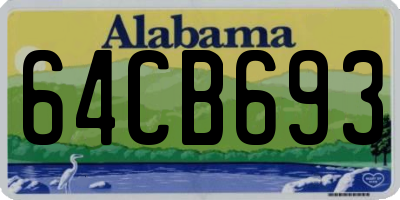 AL license plate 64CB693