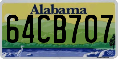 AL license plate 64CB707