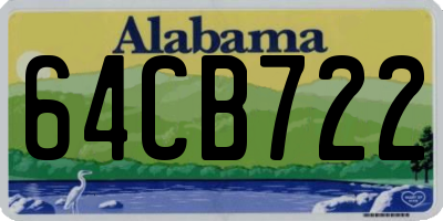 AL license plate 64CB722