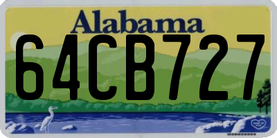 AL license plate 64CB727