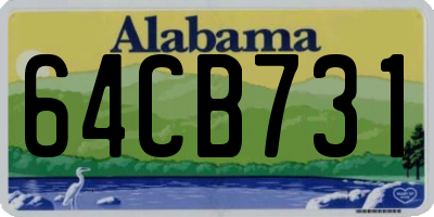 AL license plate 64CB731